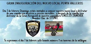 INAUGURACION NUEVA SEDE_PENYA VALLEROS_EMILIO_ZAMORA_DUCATI_STUNT_TEAM_SHOW_2016