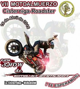 VII_MOTOALMUERZO_CONCENTRA_LA CISTERNIGA ROADSTER_VALLADOLID_STUNT_SHOW_EMILIO ZAMORA_TEAM__DMX_SUSPENSION_ADRGRAPHICS_2016