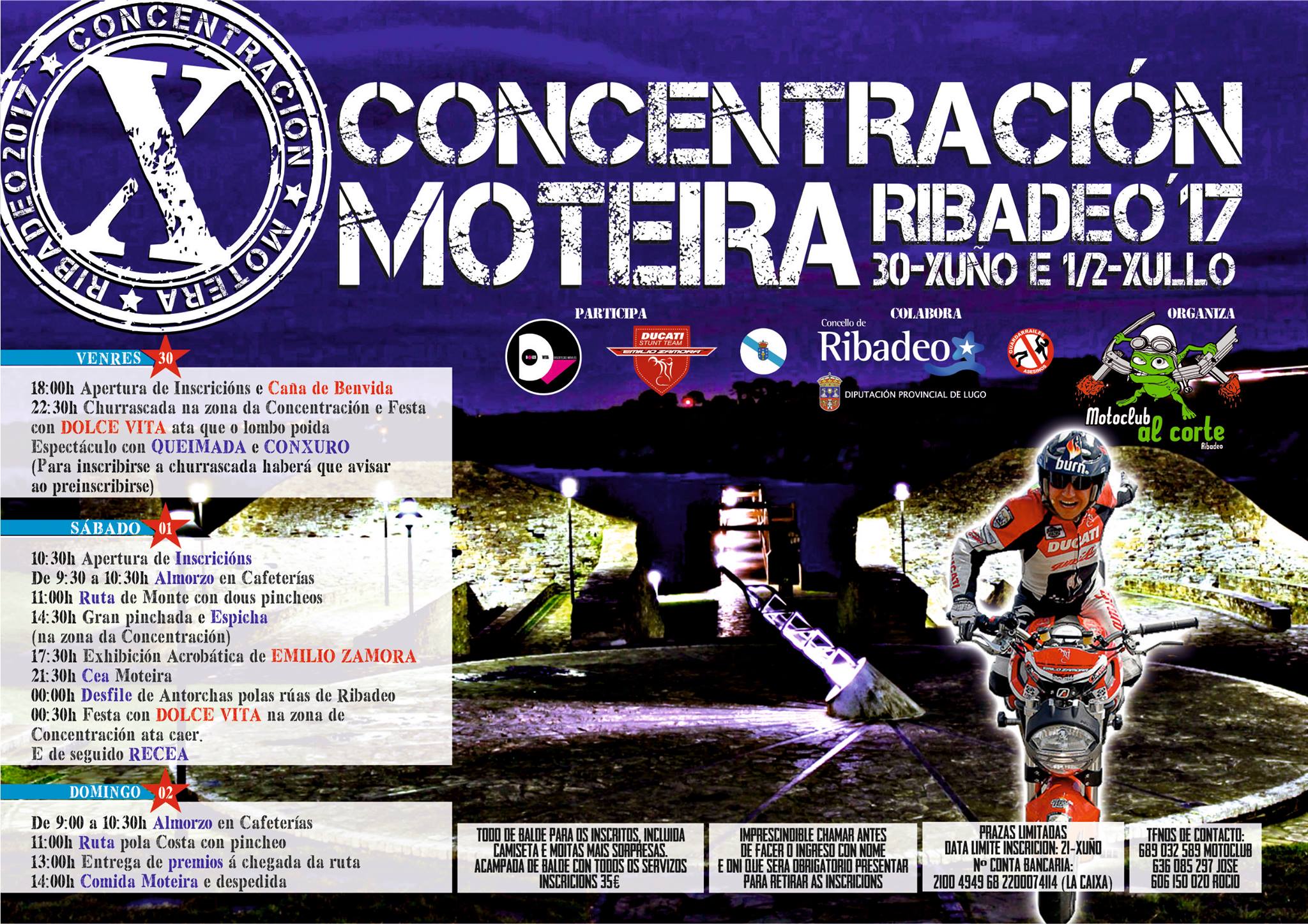 CONCENTRACION_MOTORISTA_RIBADEO_2017_LUGO_FIESTA_MOTERA_EMILIO_ZAMORA_DUCATI_STUNT_TEAM_MOTOR_SHOW_ESPECTACULO_MOTO_QUAD_COCHE_KART_CROSS_CUSTOM_LEGEND_CAR_MINI_BIKE